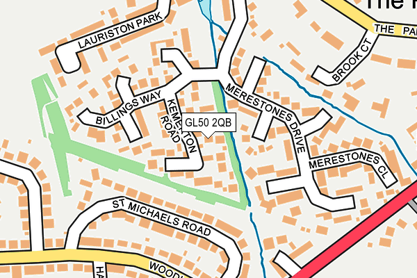 GL50 2QB map - OS OpenMap – Local (Ordnance Survey)