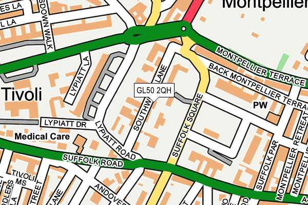 GL50 2QH map - OS OpenMap – Local (Ordnance Survey)