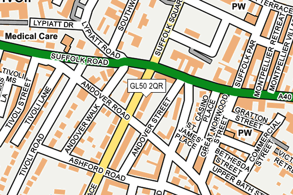 GL50 2QR map - OS OpenMap – Local (Ordnance Survey)