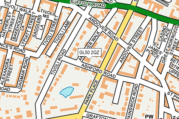 GL50 2QZ map - OS OpenMap – Local (Ordnance Survey)