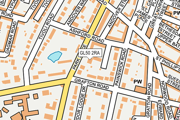 GL50 2RA map - OS OpenMap – Local (Ordnance Survey)