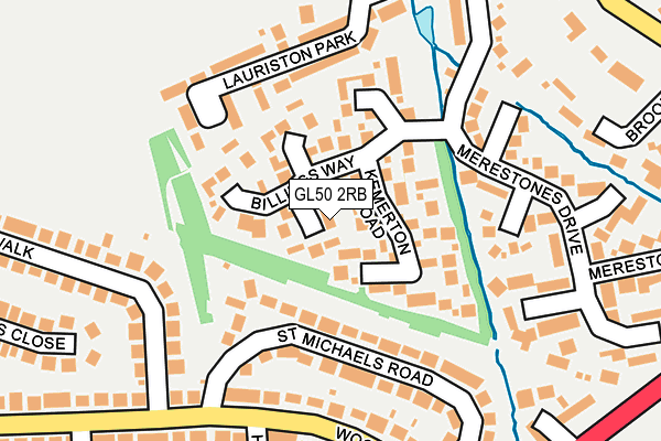 GL50 2RB map - OS OpenMap – Local (Ordnance Survey)