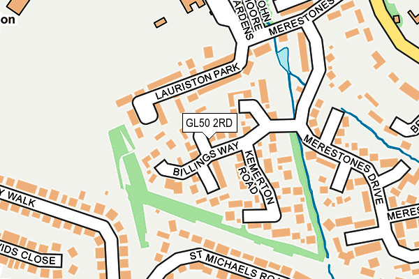 GL50 2RD map - OS OpenMap – Local (Ordnance Survey)