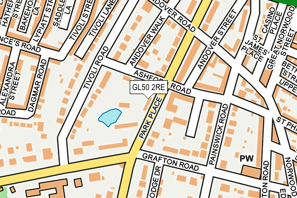 GL50 2RE map - OS OpenMap – Local (Ordnance Survey)