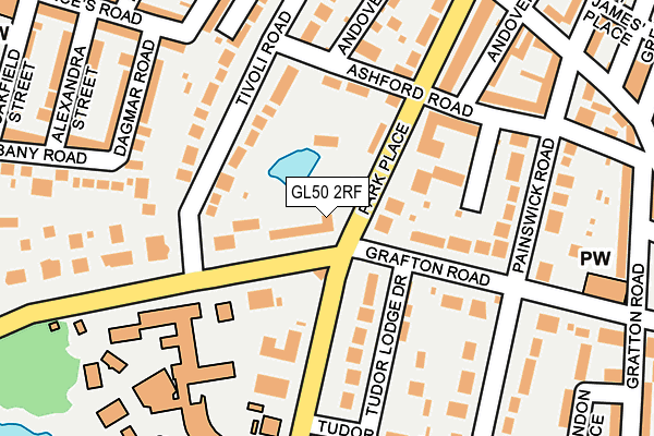 GL50 2RF map - OS OpenMap – Local (Ordnance Survey)