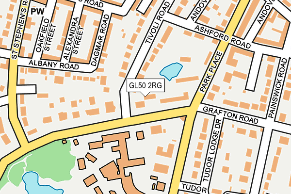 GL50 2RG map - OS OpenMap – Local (Ordnance Survey)