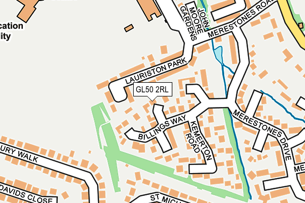 GL50 2RL map - OS OpenMap – Local (Ordnance Survey)