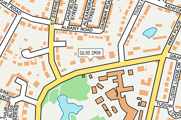 GL50 2RW map - OS OpenMap – Local (Ordnance Survey)