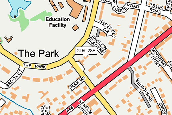 GL50 2SE map - OS OpenMap – Local (Ordnance Survey)