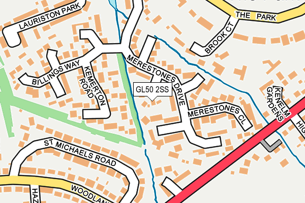 GL50 2SS map - OS OpenMap – Local (Ordnance Survey)