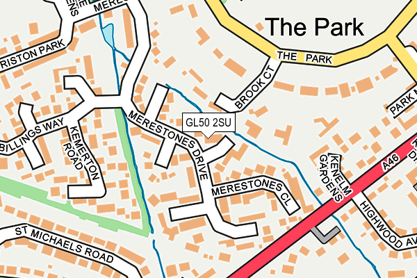 GL50 2SU map - OS OpenMap – Local (Ordnance Survey)