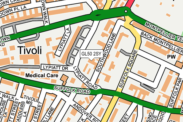 GL50 2SY map - OS OpenMap – Local (Ordnance Survey)