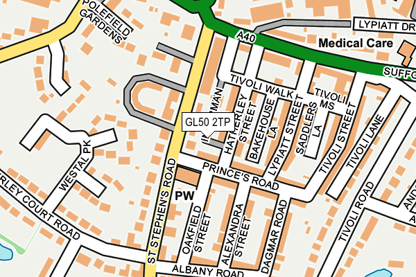 GL50 2TP map - OS OpenMap – Local (Ordnance Survey)