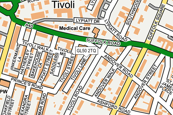 GL50 2TQ map - OS OpenMap – Local (Ordnance Survey)