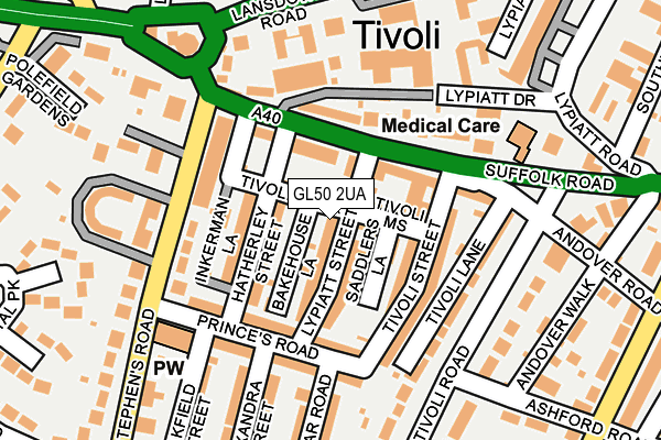 GL50 2UA map - OS OpenMap – Local (Ordnance Survey)