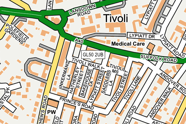 GL50 2UB map - OS OpenMap – Local (Ordnance Survey)