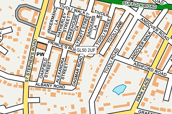 GL50 2UF map - OS OpenMap – Local (Ordnance Survey)