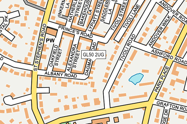 GL50 2UG map - OS OpenMap – Local (Ordnance Survey)