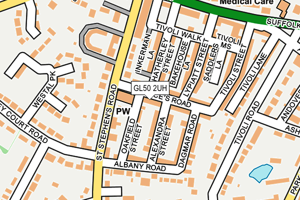 GL50 2UH map - OS OpenMap – Local (Ordnance Survey)