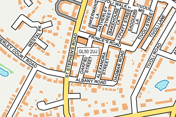 GL50 2UJ map - OS OpenMap – Local (Ordnance Survey)