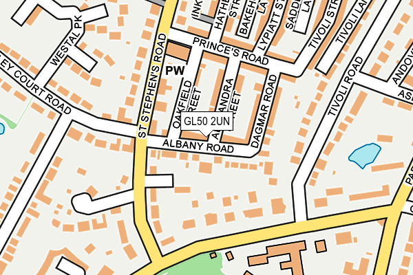 GL50 2UN map - OS OpenMap – Local (Ordnance Survey)