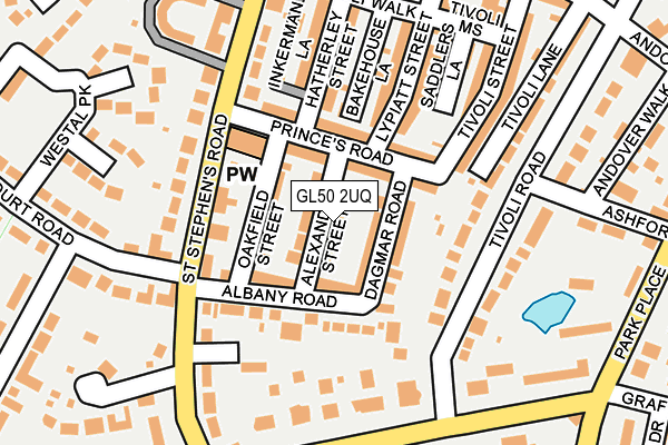 GL50 2UQ map - OS OpenMap – Local (Ordnance Survey)