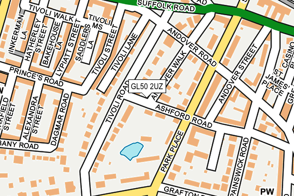 GL50 2UZ map - OS OpenMap – Local (Ordnance Survey)