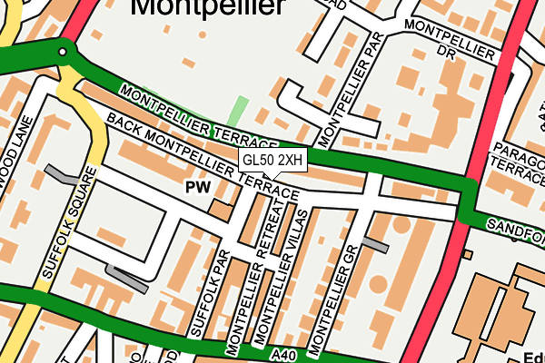 GL50 2XH map - OS OpenMap – Local (Ordnance Survey)