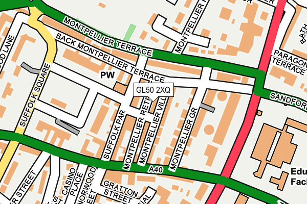 GL50 2XQ map - OS OpenMap – Local (Ordnance Survey)