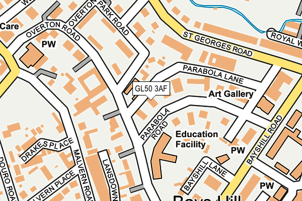 GL50 3AF map - OS OpenMap – Local (Ordnance Survey)