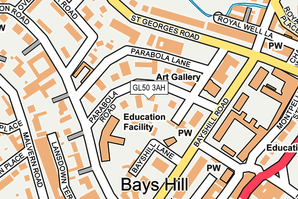 GL50 3AH map - OS OpenMap – Local (Ordnance Survey)