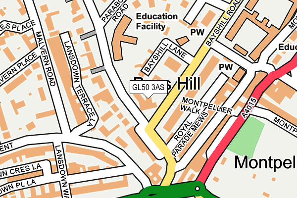 GL50 3AS map - OS OpenMap – Local (Ordnance Survey)