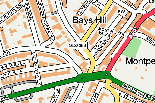 GL50 3BB map - OS OpenMap – Local (Ordnance Survey)