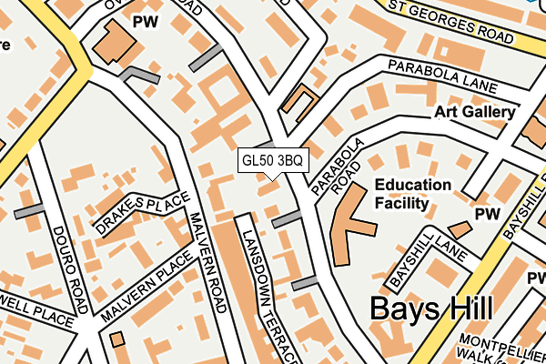 GL50 3BQ map - OS OpenMap – Local (Ordnance Survey)