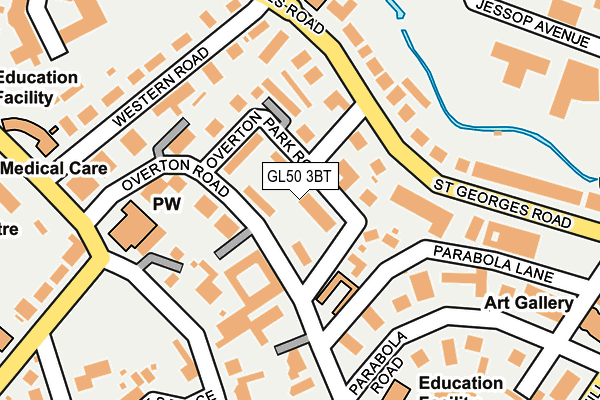 GL50 3BT map - OS OpenMap – Local (Ordnance Survey)