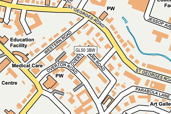 GL50 3BW map - OS OpenMap – Local (Ordnance Survey)