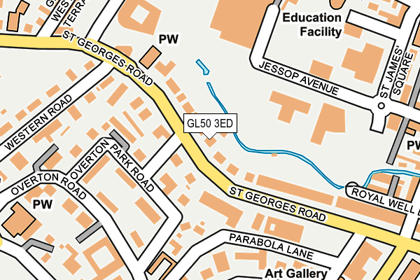 GL50 3ED map - OS OpenMap – Local (Ordnance Survey)