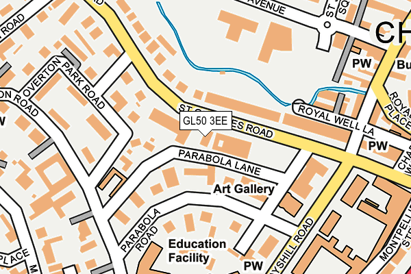 GL50 3EE map - OS OpenMap – Local (Ordnance Survey)