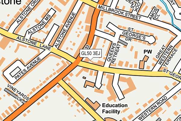 GL50 3EJ map - OS OpenMap – Local (Ordnance Survey)