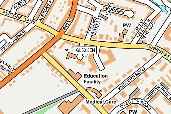 GL50 3EN map - OS OpenMap – Local (Ordnance Survey)