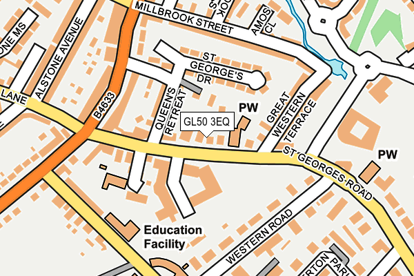 GL50 3EQ map - OS OpenMap – Local (Ordnance Survey)