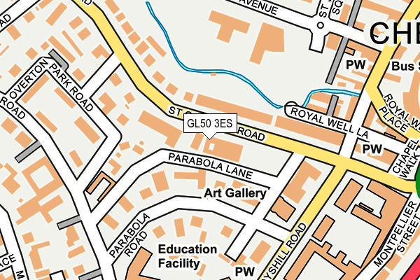 GL50 3ES map - OS OpenMap – Local (Ordnance Survey)