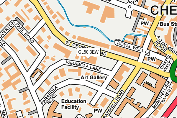 GL50 3EW map - OS OpenMap – Local (Ordnance Survey)