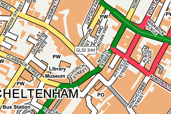 GL50 3HH map - OS OpenMap – Local (Ordnance Survey)