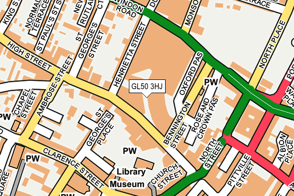 GL50 3HJ map - OS OpenMap – Local (Ordnance Survey)