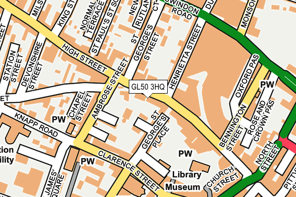 GL50 3HQ map - OS OpenMap – Local (Ordnance Survey)