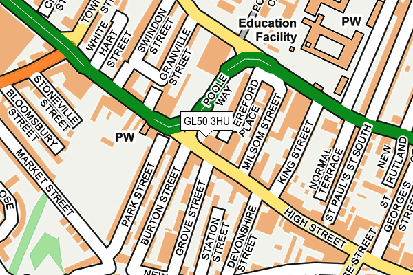 GL50 3HU map - OS OpenMap – Local (Ordnance Survey)