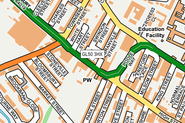 GL50 3HX map - OS OpenMap – Local (Ordnance Survey)