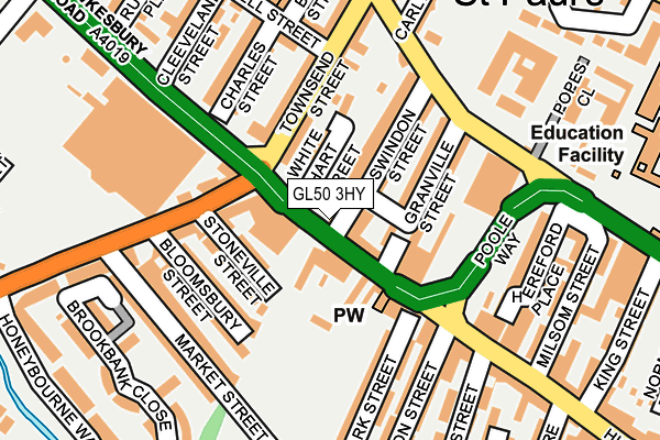 GL50 3HY map - OS OpenMap – Local (Ordnance Survey)