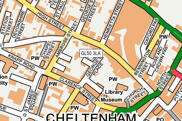 GL50 3LA map - OS OpenMap – Local (Ordnance Survey)